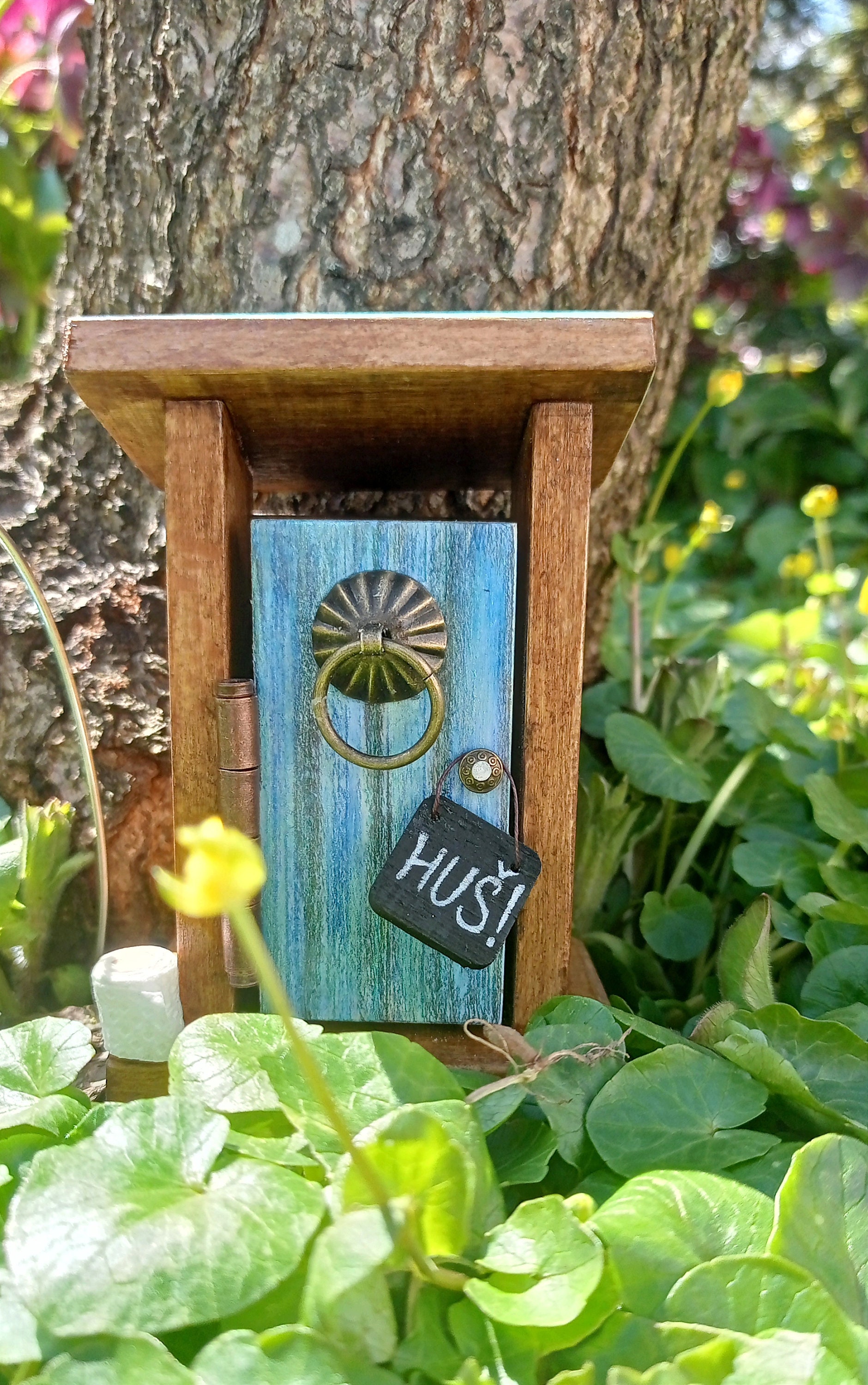 Wooden Outhouse for Gnomes, Miniature Fairy Garden, Wooden Toys, Dollhouse Miniature Etsy