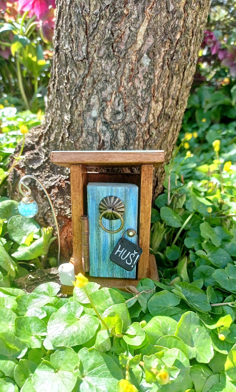 Wooden Outhouse for Gnomes, Miniature Fairy Garden, Wooden Toys, Dollhouse Miniature Etsy