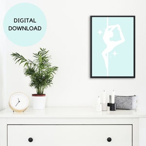 POLE DANCE PRINT Digital Download Digital Art Pole Dance Art Dance Art Printable Art Digital Print Pole Dance Printable Wall Art