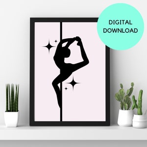 POLE DANCE PRINT Digital Download Digital Art Pole Dance Art Dance Art Printable Art Digital Print Pole Dance Printable Wall Art
