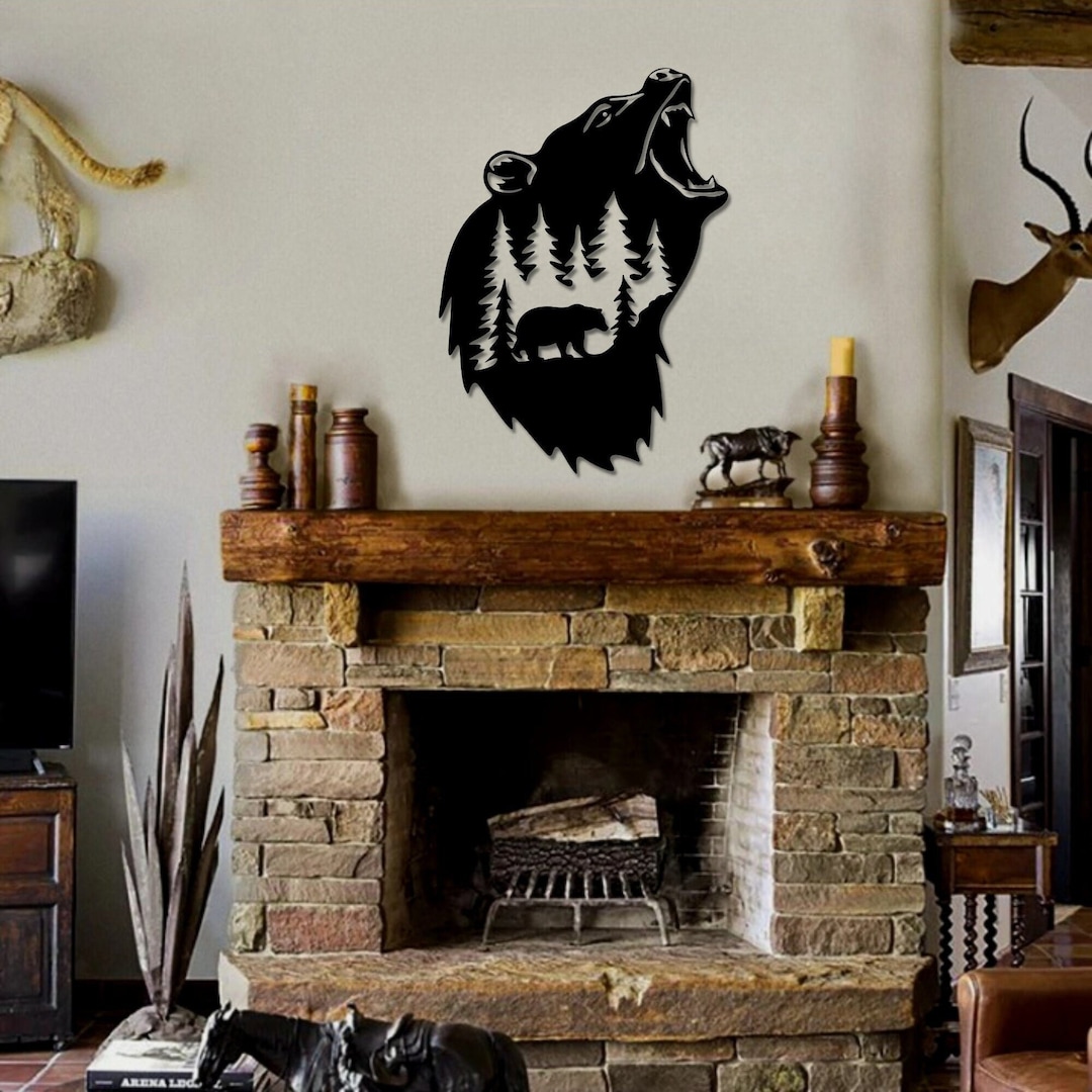 Bear Metal Wall Art Bear Metal Wall Decor Bear Metal Wall Etsy