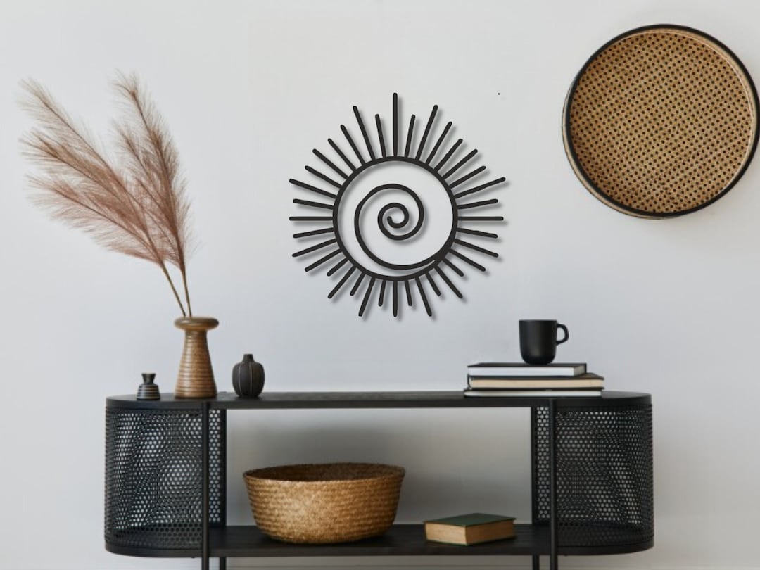 Metal Sun Wall Art Sunburst Art Boho Metal Wall Art Garden and - Etsy