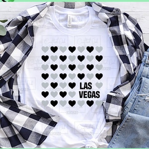 Archivo de corte SVG de corazones de fútbol de Love Las Vegas, SVG de touchdown, SVG de temporada de día de juego, png para sublimación