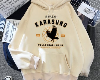 Anime inspired japanese hoodie, high quality, japanese lots colours UNISEX hoodie Cotton Comfortable, printed, pullover volleyball