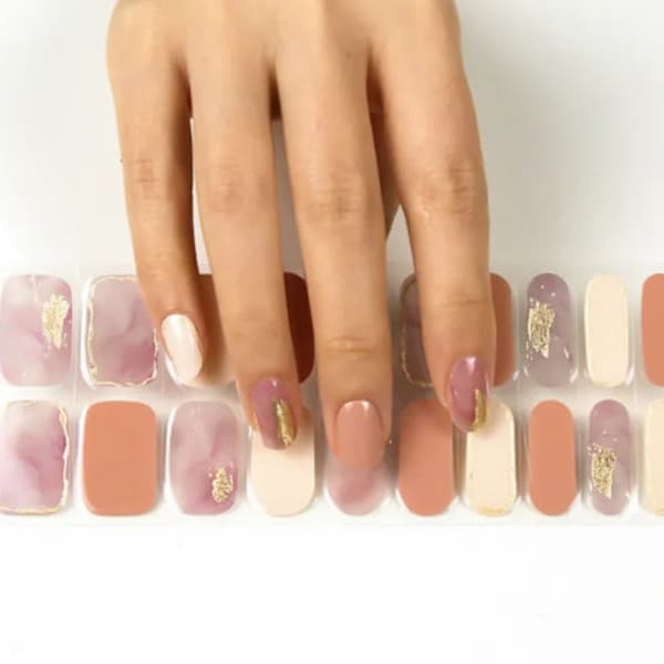 20 uv semi cured gel nails, gel nails, nail wraps, nail stickers