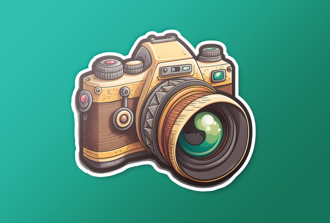 Camera Sticker Cartoon Camera Sticker Camera Cute Camera Etsy