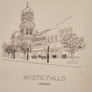 Mystic Falls (Covington GA) Dibujo lineal TVD Fan Art