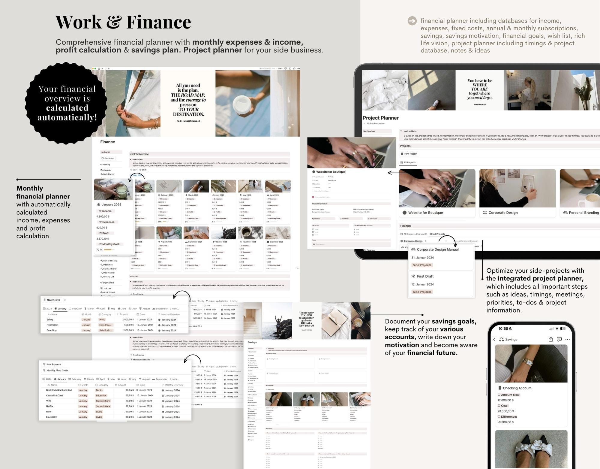 Notion Template 2026 Life Planner English Notion Dashboard Aesthetic ...