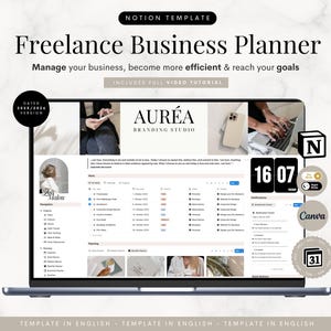Notion Template 2026 Business Planner English Personal Finance Budget Tracker Notion Aesthetic Freelance Dashboard Digital Project Planner
