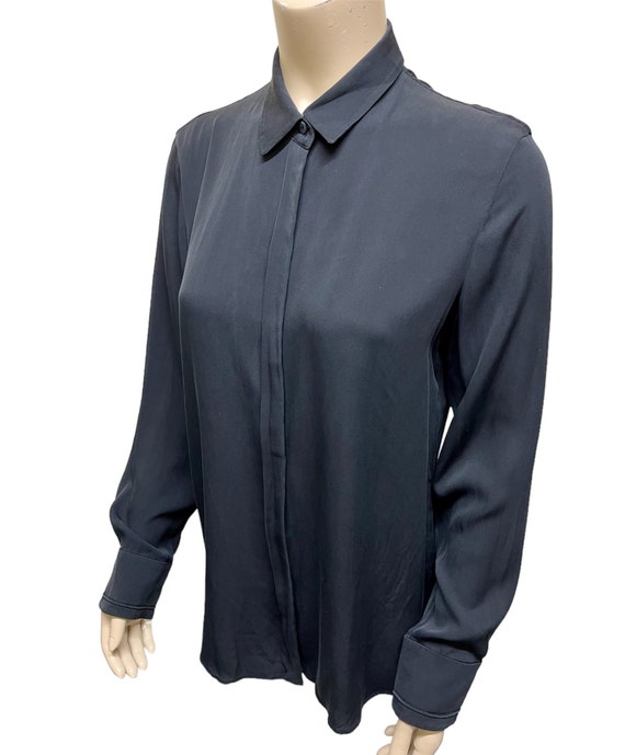 Strenesse black silk blouse shirt top / designer … - image 3