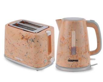 Cordless Electric Kettle and 2-Slice Bread Toaster Combo Set