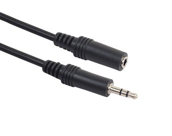 3.5mm Jack Headphone Extension Cable AUX Audio Lead Stereo Male to Female 0.5m