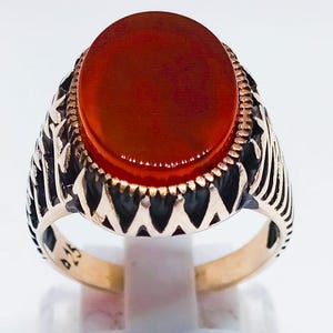 Bague artisanale en argent sterling et rubis : bijoux en pierres précieuses africaines Siwa