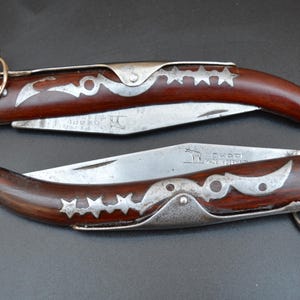 Vintage Okapi Folding Knife (Set of 2) – Star & Moon Lock – Made in Germany | Collectible Pocket Knife