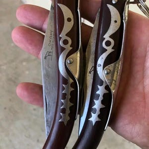 Pair of Vintage Okapi Folding Knives – Star & Moon Lock Design – Made in Germany – Collectible Display Pieces