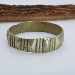 Authentic Berber Silver Bracelet | Moroccan Tuareg Cuff Jewelry | Handmade Vintage Silver for Men and Women
