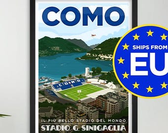 INTERNATIONAL SHIPPING ONLY - Como 1907 Stadio Sinigaglia - Destination Poster