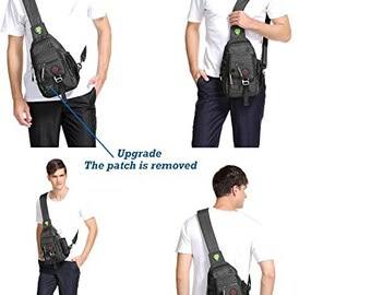 Nicgid Sling Bag Chest Shoulder Backpack Fanny Pack Crossbody Bags for Men(Black)