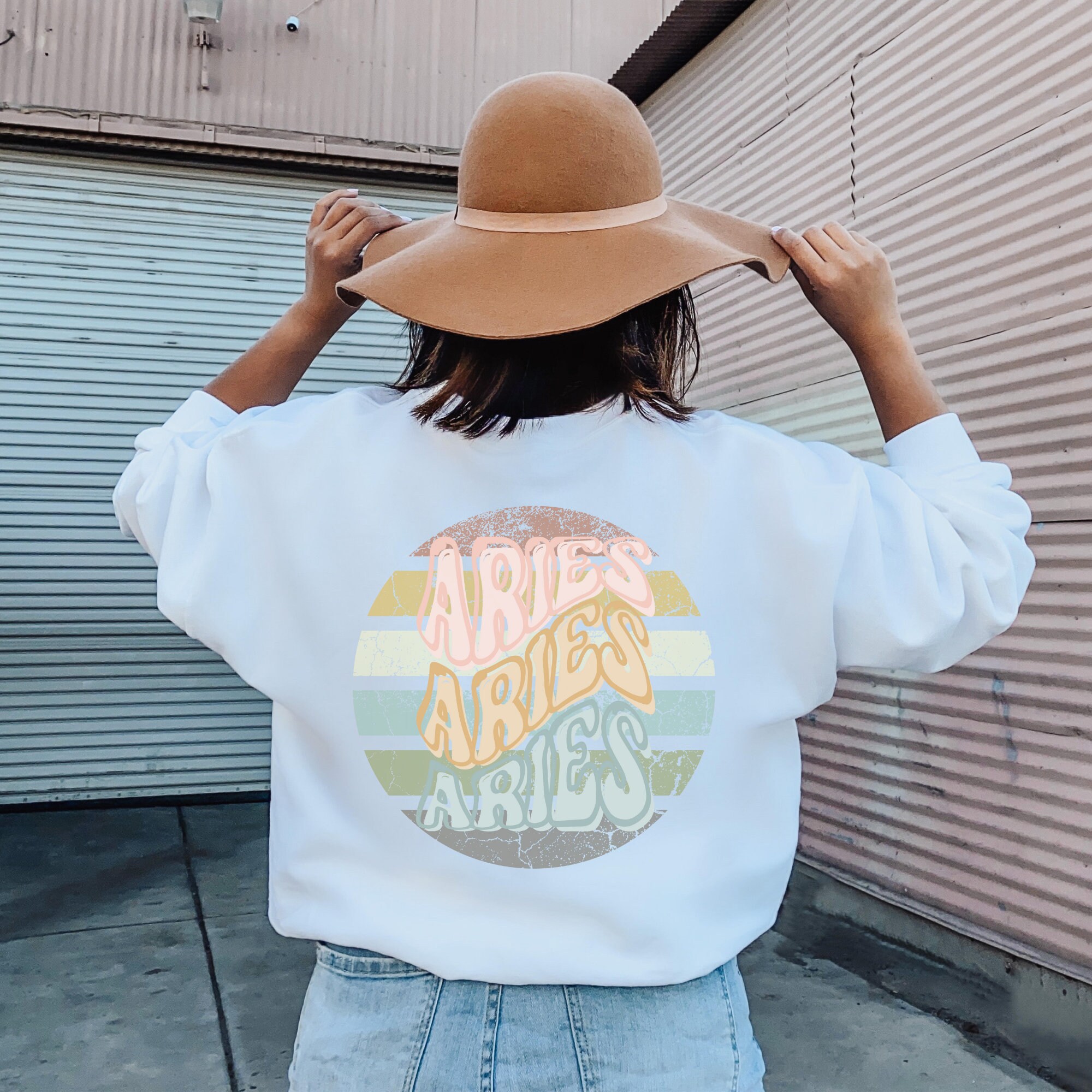 Retro Aries Zodiac Sweatshirt, Aries Horoscope Shirt, Astrology Crewneck, Aries Birthday Gift, Zodiac Shirt, Aries Zodiac Crewneck