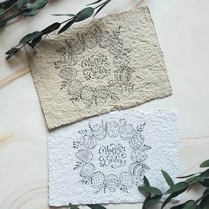 Ostergrußkarten mit Ostergrüße für Erwachsene - Postkarte zu Ostern modern passend für Geschenke zu Ostern im Osternest oder Osterkörbchen
