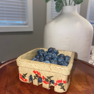 Handmade Ceramic Berry Basket
