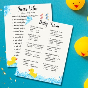 Baby Shower de Patito de Goma, Juegos de Patito para Baby Shower, Invitación Editable para Baby Shower, Juegos Imprimibles para Baby Shower, Baby Shower de Género Neutral