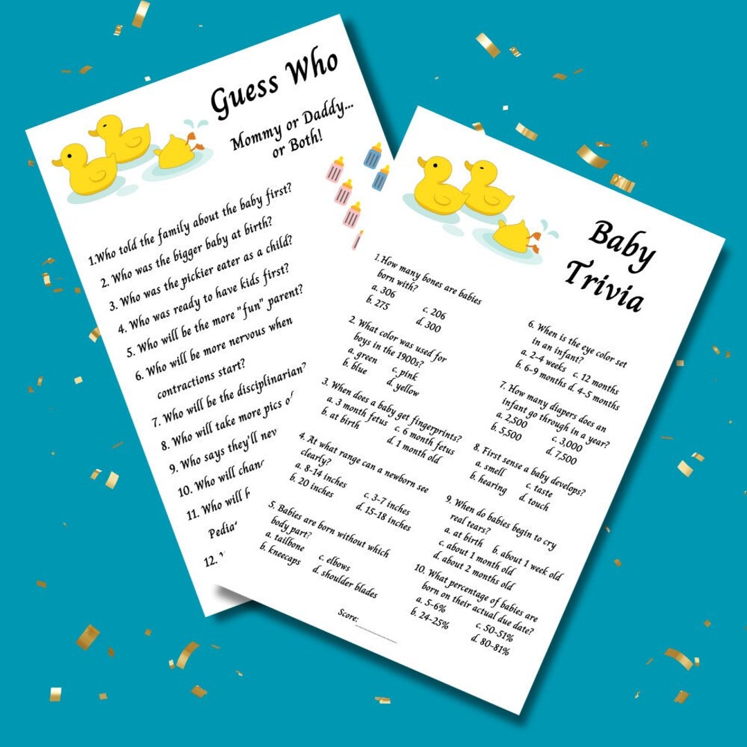 Ducky Baby Shower Games Printable Editable Invitation Duck Etsy