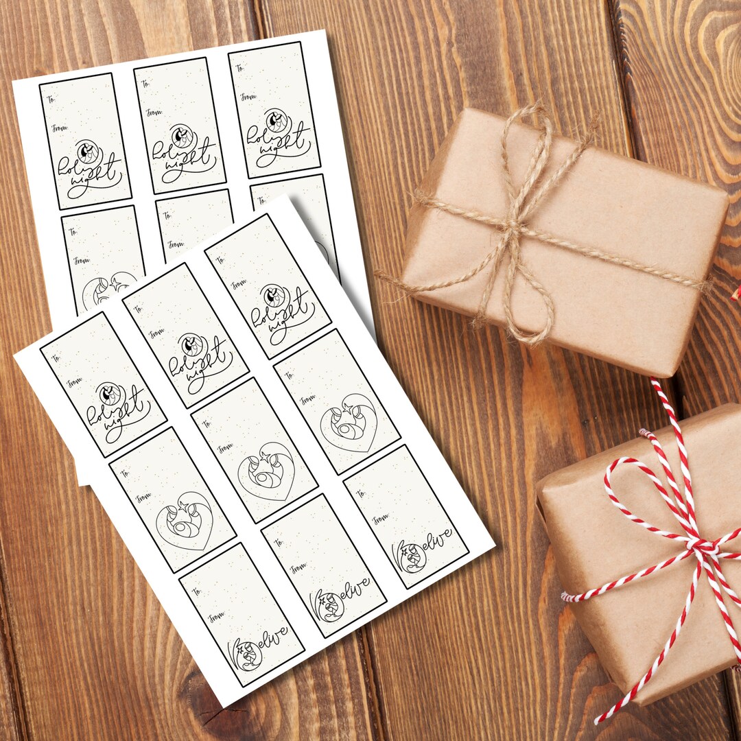Nativity Christmas Gift Tags Printable Christmas Name Tags - Etsy