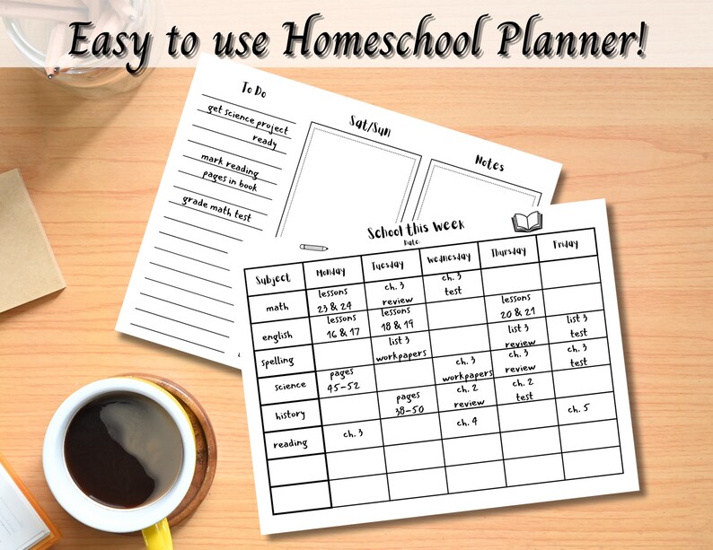 Homeschool Schedule Printable Homeschool Schedule Homeschool - Etsy