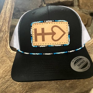 H Bar Lazy Heart Logo Trucker Hat