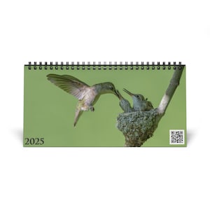 Bureaukalender 2025 met afbeeldingen in hoge resolutie van vogels en zoogdieren in hun natuurlijke omgeving. Perfect vakantiecadeau!
