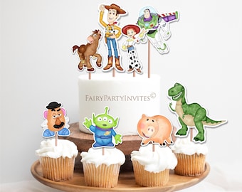 Toy Story Cupcake Topper, Toy Story Printable Cupcake Topper, Toy Story Giveaways label, Toy Story Cake Topper Instant Download - TS01