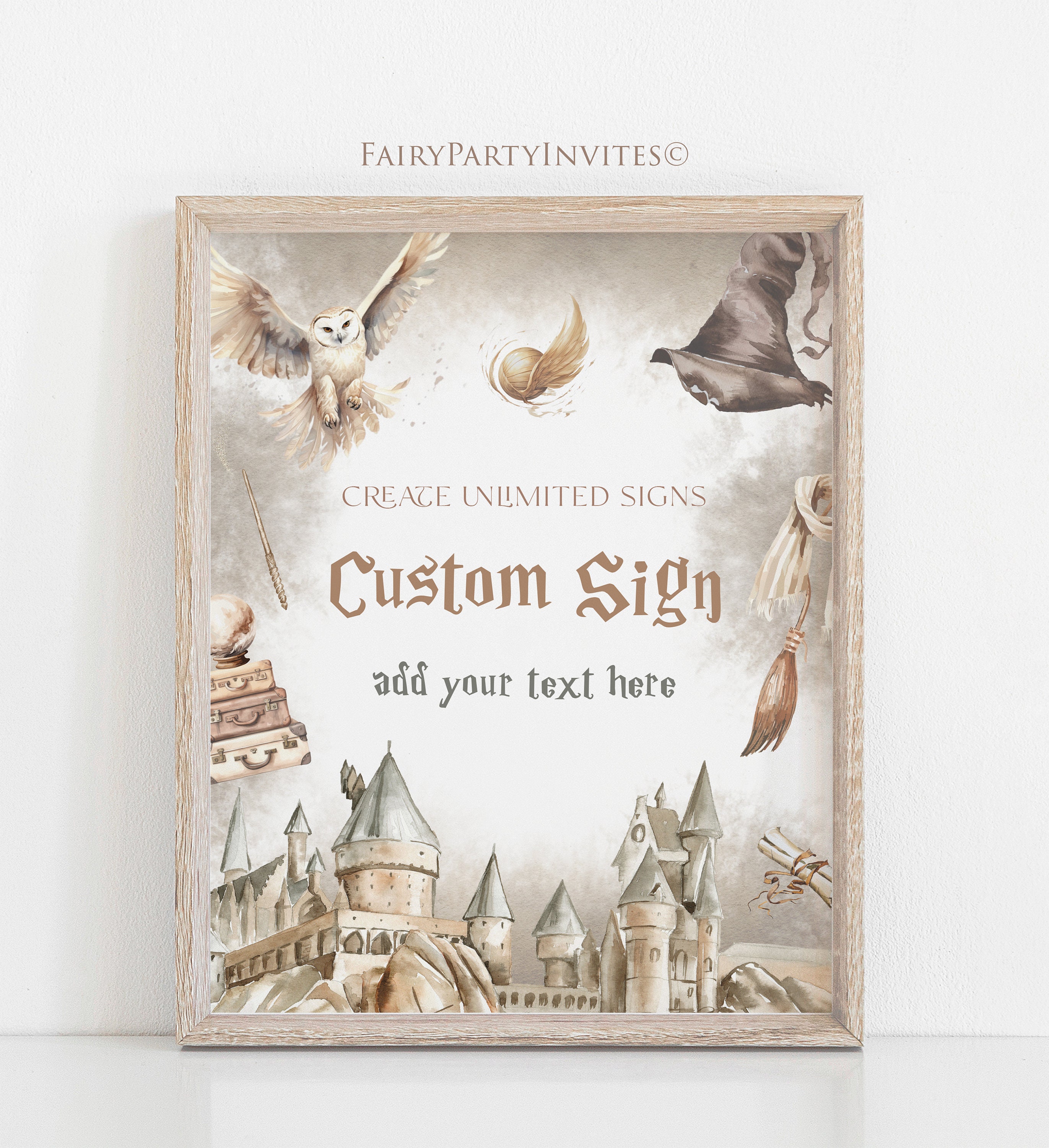 Wizard Birthday Table Sign: Customizable Party Decor (digital Download ...