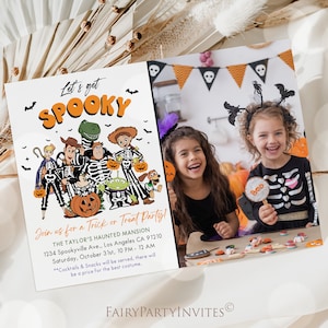 Toy Story Halloween Invitation Template, Toy Story Trick or Treat Invitation, Toy Story Spooky Halloween Editable Invitation - TS01