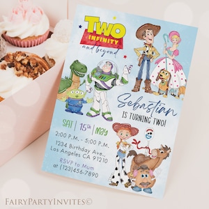 Toy Story Birthday Invitation Template, Toy Story Invitation, Toy Story Thank You Tag, Toy Story Birthday Editable Invitation - TS01