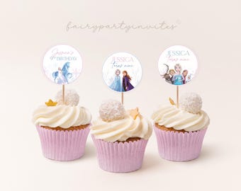 Ice Princess Cupcake Topper, Ice Princess Printable Cupcake Topper, Ice Princess Toppers, Ice Princess Cake Topper Instant Download - FR01