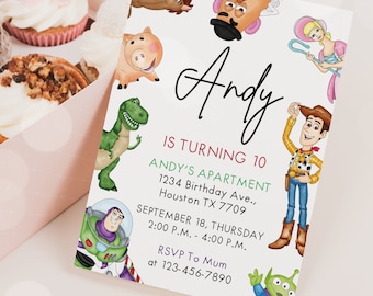 Toy Story Birthday Invitation Template, Editable Party Invite (Digital Download)