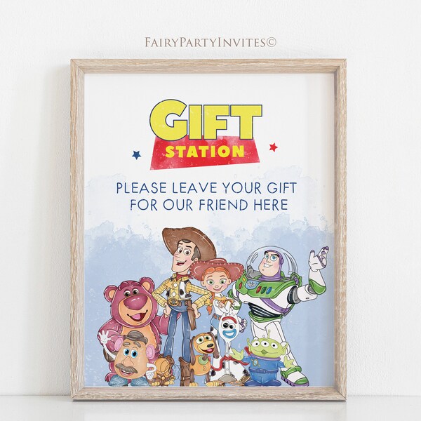 Toy Story Birthday Party Table Sign, Toy Story Party Favor Treat Sign, Toy Story Theme Birthday Party Table Sign - TS01