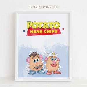 Signo de la mesa de la fiesta de cumpleaños de Toy Story, signo de la fiesta del favor de la fiesta de Toy Story, signo de la mesa de la fiesta de cumpleaños del tema de la historia del juguete - TS01