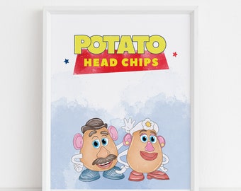 Toy Story Birthday Sign: Potato Head Chips Table Decor (Digital Download)