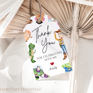Toy Story Editable Favor Tag, Toy Story Gift Thank You Tag Instant Download Toy Story  Birthday Invitation, Toy Story Party Favor Tag - TS01