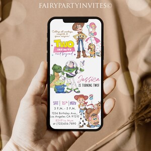 Toy Story Pink Birthday Invitation Template: Electronic Invite