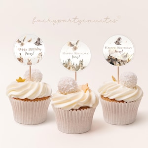 Zauberer Cupcake Topper, Zauberer Magie Schule druckbare Cupcake Topper, Zauberer Kuchen Deko, Zauberer Kuchen Topper - WIZ01