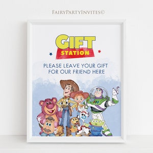 Toy Story Birthday Party Table Sign, Toy Story Party Favor Treat Sign, Toy Story Theme Birthday Party Table Sign - TS01