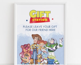 Toy Story Geburtstagsparty Tischschild, Toy Story Party Geschenk Gastgeschenk, Toy Story Party Tischschild - TS01