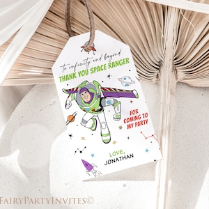 Toy Story Buzz Lightyear Editable Favor Tag, Toy Story Gift Thank You Tag, Toy Story  Birthday Invitation, Toy Story Party Favor Tag - BLY01