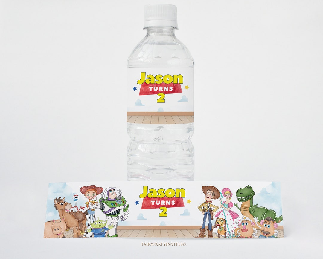 Toy Story Water Bottle Label Template, Toy Story Bottle Wrapper, Toy