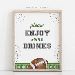 Football Party Table Sign: Birthday Decor (Digital Download)