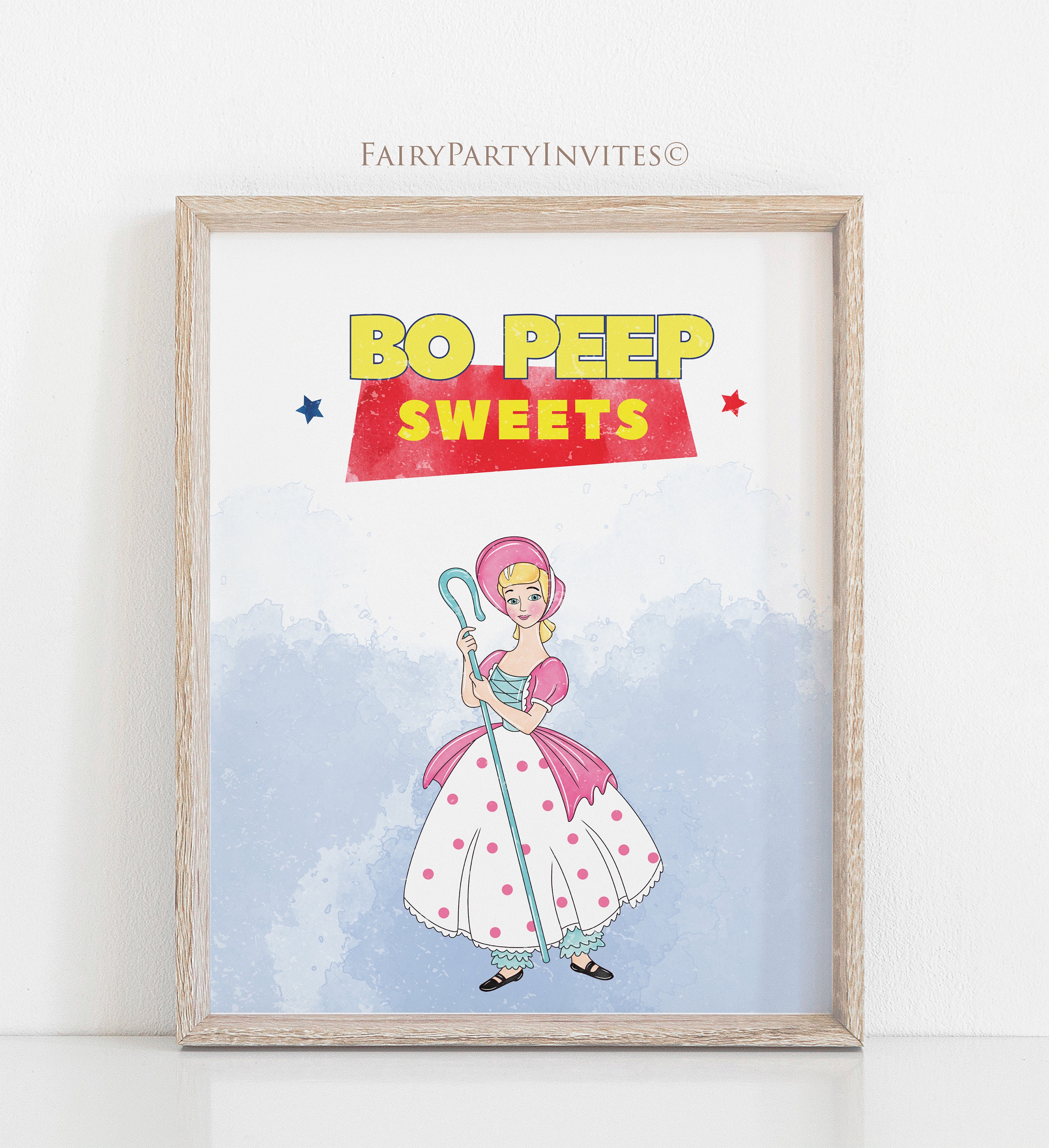 Toy Story Birthday Party Sign: Bo Peep Sweets Table Decor (digital ...