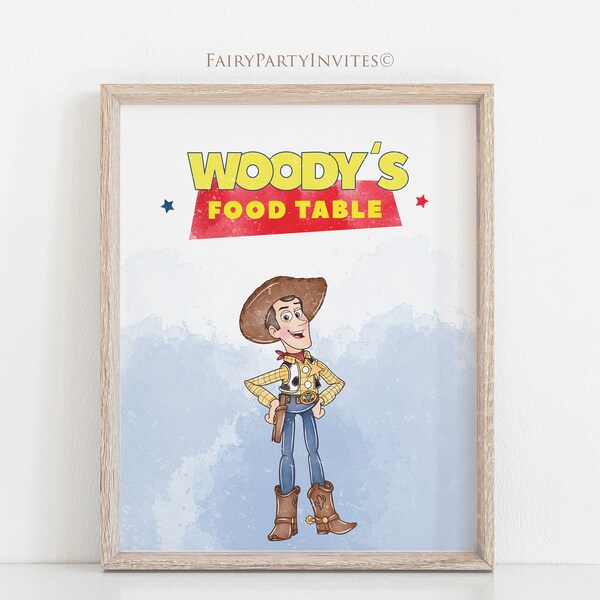 Toy Story Birthday Party Table Sign, Toy Story Party Favor Treat Sign, Toy Story Theme Birthday Party Table Sign - TS01